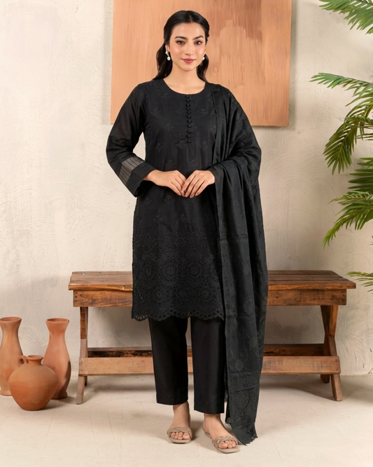 Eastern Lawn Embroidered 3 PC Suit