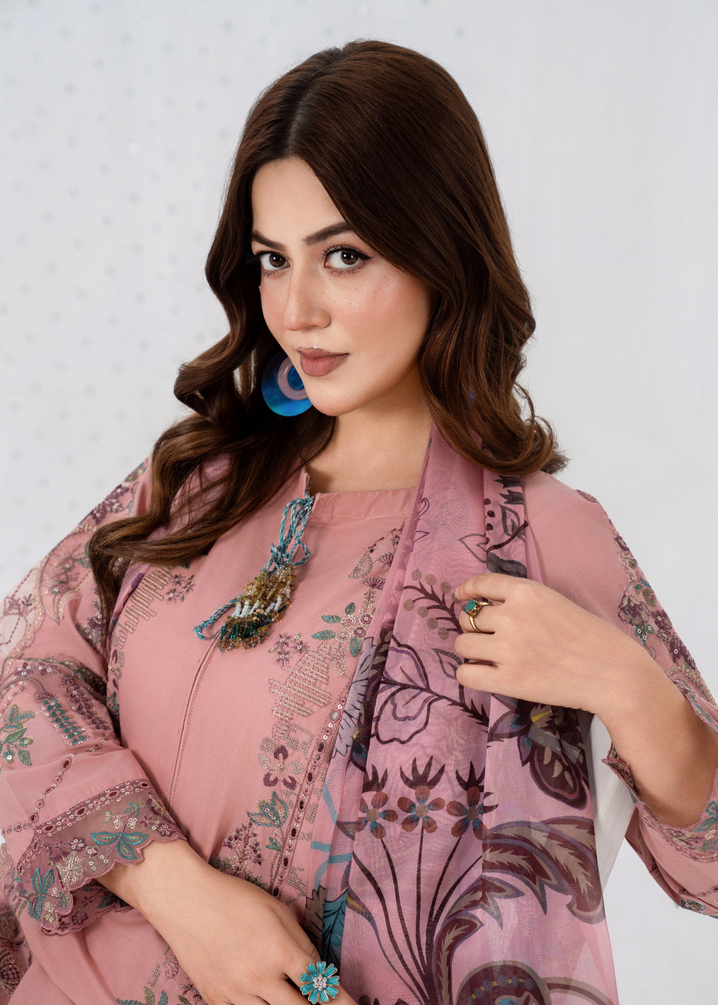 Luxury Embroidered 3PC Lawn Stitched Summer Suit