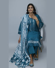 Elegant Embroided Lawn 3PC Suit