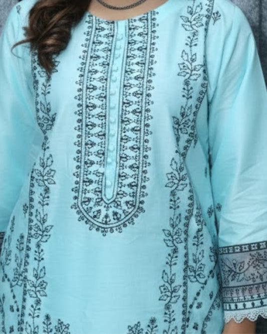 Cotton Lawn Embroidered 3PC Outfit