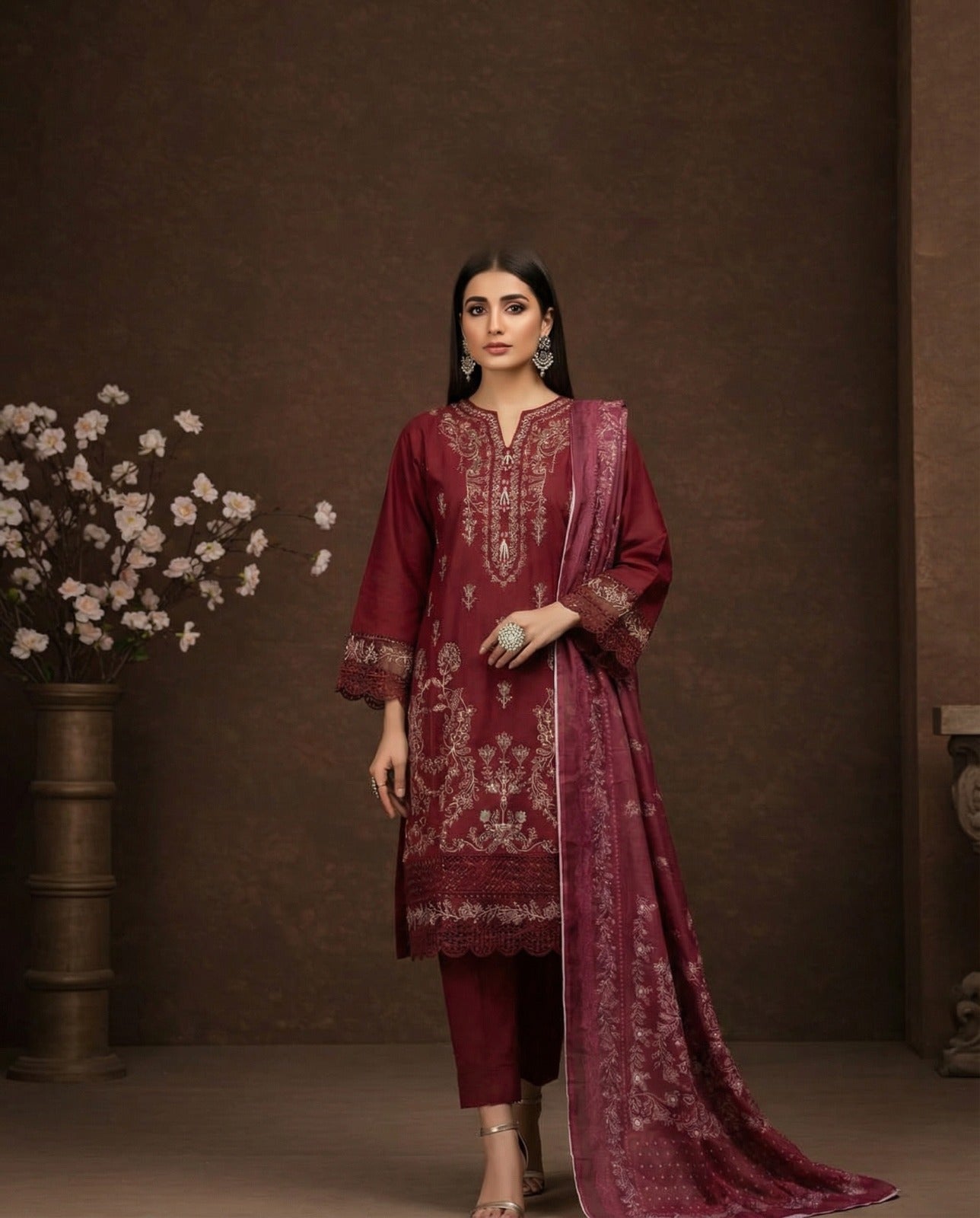 Premium Lawn Embroidered 3PC Lawn Suit