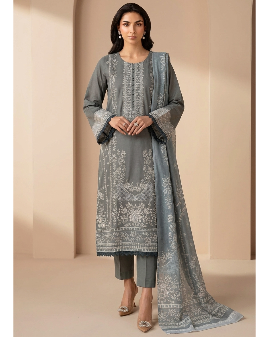 3 Piece Embroidered Suite