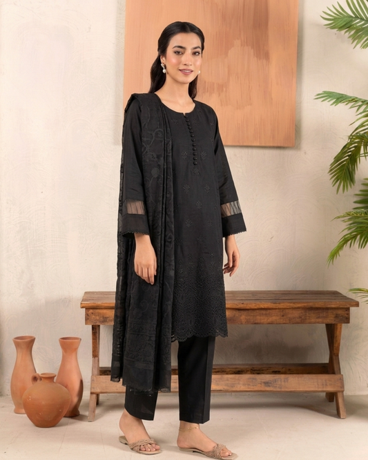 Eastern Lawn Embroidered 3 PC Suit