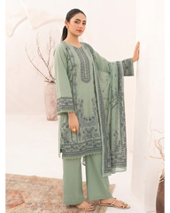 Elegant Summer 3PC Embroided Lawn Suit