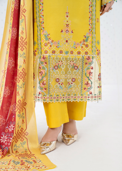 Elegant Summer 3PC Embroided Lawn Suit