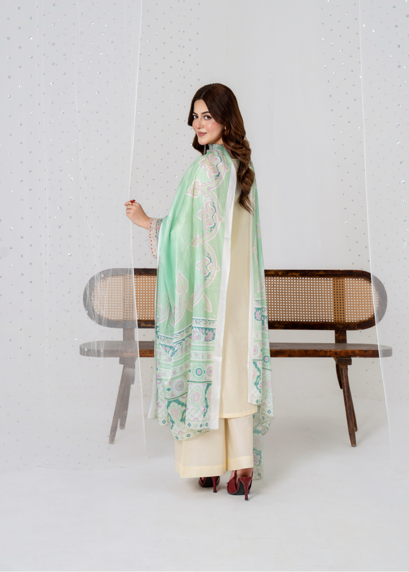 Luxury Embroidered 3PC Lawn Stitched Summer Suit