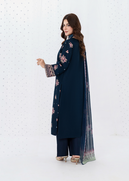 Luxury Embroidered 3PC Lawn Stitched Summer Suit