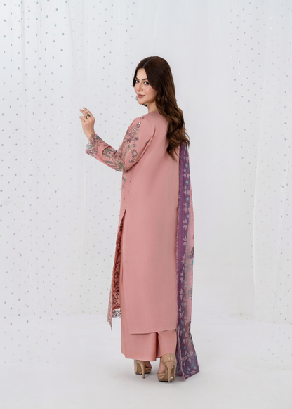 Luxury Embroidered 3PC Lawn Stitched Summer Suit