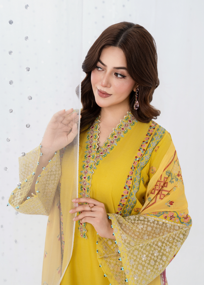 Elegant Summer 3PC Embroided Lawn Suit