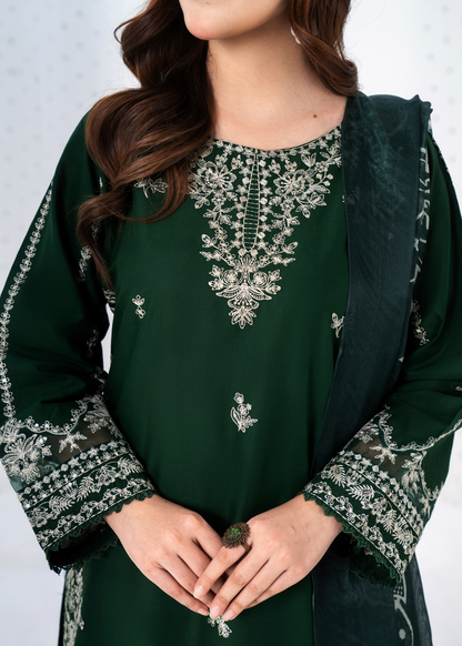 Luxury Embroidered 3PC Lawn Stitched Summer Suit