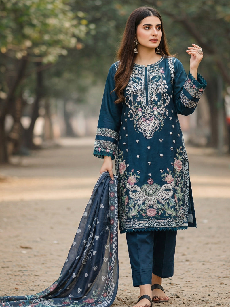 Refined Lawn Embroidered 3PC Suit