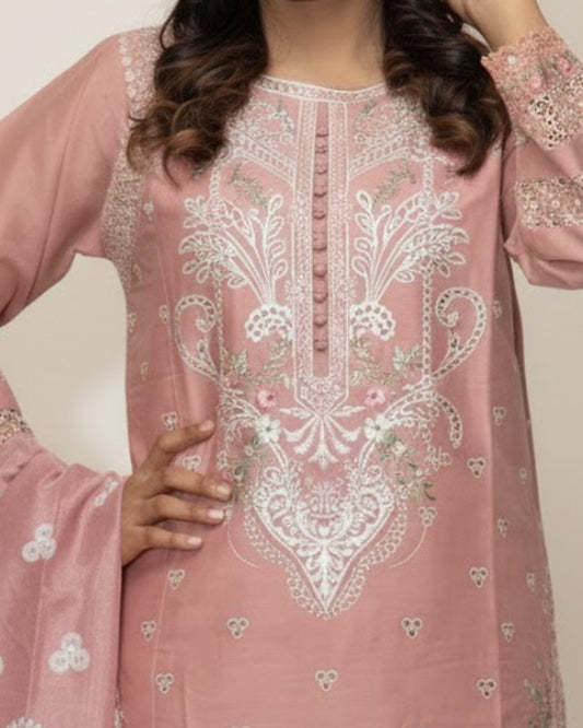 Classic Embroidered Lawn 3PC Suit