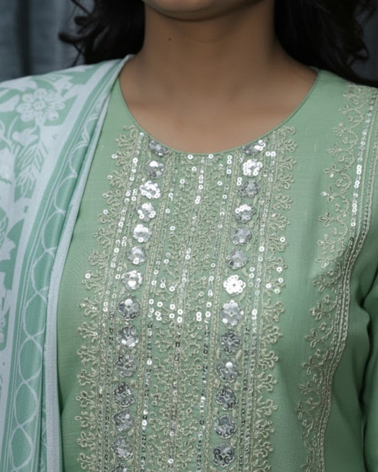 Elegant Summer 3PC Embroided Lawn Suit