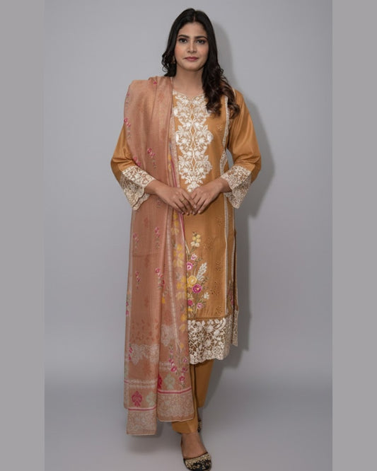 Stylish Summer Lawn 3PC Embroided Suit