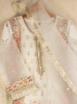 03 PC Organza Embroidered Embellished Suit